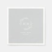 Rustic Wreath Wedding Probe Party Serviette (Vorderseite)