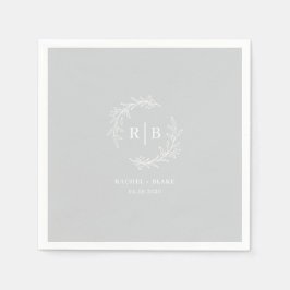 Rustic Wreath Wedding Probe Party Serviette