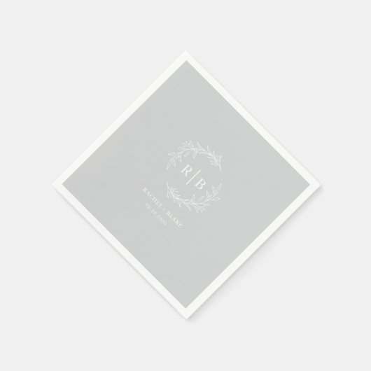 Rustic Wreath Wedding Probe Party Serviette (Ecke)