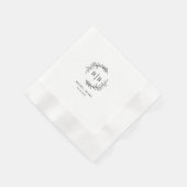 Rustic Wreath Wedding Probe Party Serviette (Ecke)