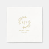 Rustic Wreath Wedding Probe Party Serviette (Vorderseite)