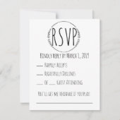 Rustic Wreath Wedding RSVP (Vorderseite)
