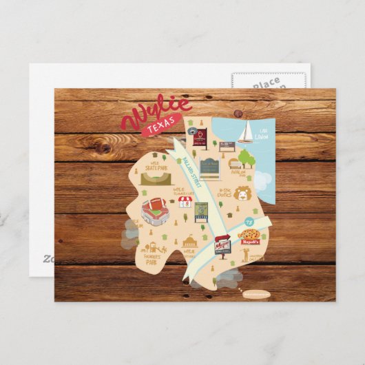 Rustic Wylie Texas Postcard Postkarte (Vorne/Hinten)