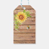 Rustic Yellow Sunflower Vielen Dank Geschenkanhänger (Rückseite)