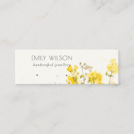 Rustic Yellow Wildflower Botanical Earring Display Mini Visitenkarte