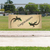 Rustic Yin Yang Lizards Banner (Insitu)