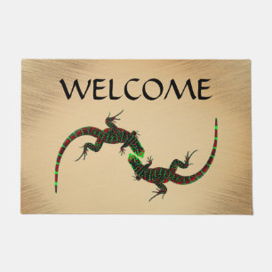 Rustic Yin Yang Lizards Fußmatte