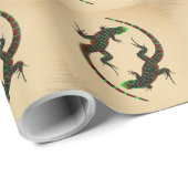 Rustic Yin Yang Lizards Geschenkpapier (Rolleneckpunkt)