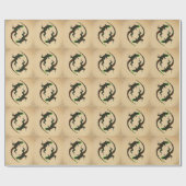 Rustic Yin Yang Lizards Geschenkpapier (Flach)