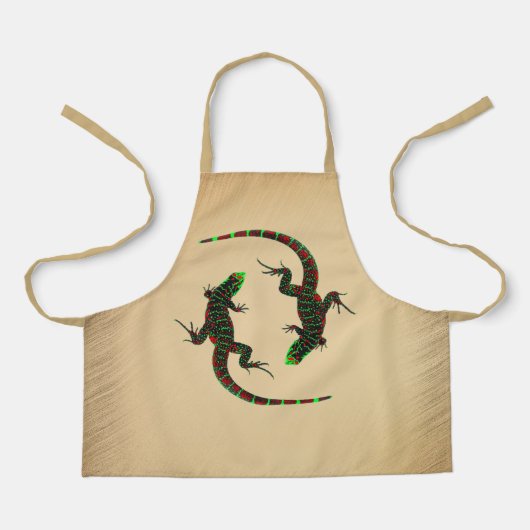 Rustic Yin Yang Lizards Schürze (Vorderseite)