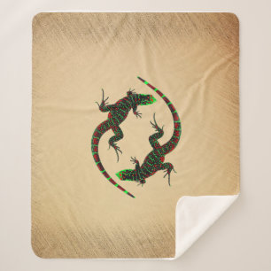 Rustic Yin Yang Lizards Sherpadecke