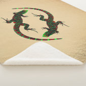 Rustic Yin Yang Lizards Sherpadecke (3/4)