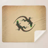 Rustic Yin Yang Lizards Sherpadecke (Vorderseite (Horizontal))
