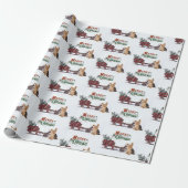 Rustic Yorkie Christmas Geschenkpapier (Ungerollt)