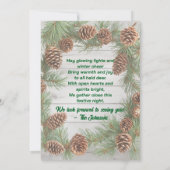 Rustic Yuletide Christmas Gathering Einladung (Rückseite)