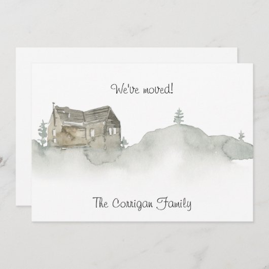 Rustic Zuhause New Address Announccard (Vorne/Hinten)