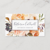 Rustica Earth Florals Business Card Visitenkarte (Vorderseite)