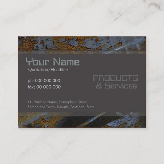 Rustica Industria Business Card Visitenkarte (Vorderseite)