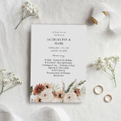 RusticNeutral Boho Floral Wedding Zeremony Program Einladung