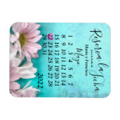 Rústico Margarita Floral Acuarel Reserva la Fecha Magnet (Horizontal)