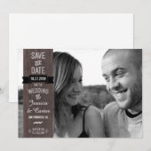 RusticVintage Signage Style Foto Save the Date (Vorne/Hinten)