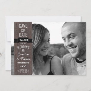 RusticVintage Signage Style Foto Save the Date