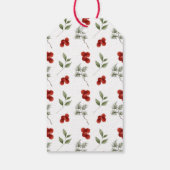 RusticWinter Christmas Girl Babydusche Einladung Geschenkanhänger (Rückseite)