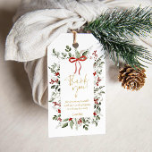 RusticWinter Christmas Girl Babydusche Einladung Geschenkanhänger