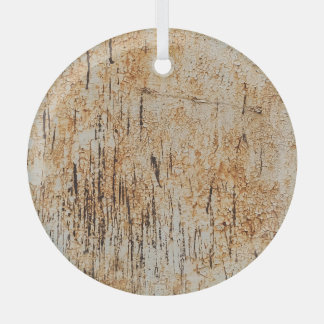 Rustige Farben verbinden sich in korrodierter Meta Ornament Aus Glas