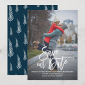 Rustige Handschrift-Foto Save Our Date Save The Date (Vorne/Hinten)