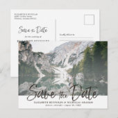 Rustige Handschrift-Foto-Save-the-Date-Karte Postkarte (Vorne/Hinten)
