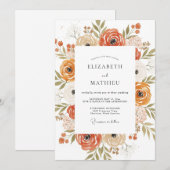 Rustige herbstliche Botanik-Hochzeit Einladung (Vorne/Hinten)