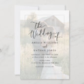 Rustige Schrift Foto-Hochzeit Einladung (Vorderseite)