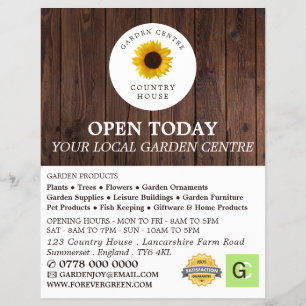 Rustige Sonnenblume, Gartencenter, Gartenbau-Exper Flyer