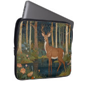 Rustige Waldhirsche Boho-Waldgrün Laptopschutzhülle (Vorne Rechts)