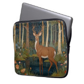 Rustige Waldhirsche Boho-Waldgrün Laptopschutzhülle (Vorderseite Links)