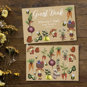 Rustiger Bauernmarkt Little Sprout Babyparty  Gästebuch