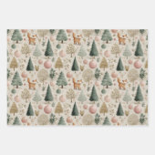 Rustiger Fuchs und Weihnachtsbaum mit Pastellschmu Geschenkpapier Set (Vorderseite 3)