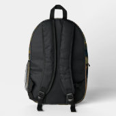 Rustiger Hirsch Boho-Waldgrün Bedruckter Rucksack (Rückseite)