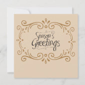 Rustiger Lebkuchen Frohe Weihnachten Karte (Rückseite)