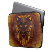 Rustiger Löwenkopf Laptopschutzhülle (Vorderseite Links)