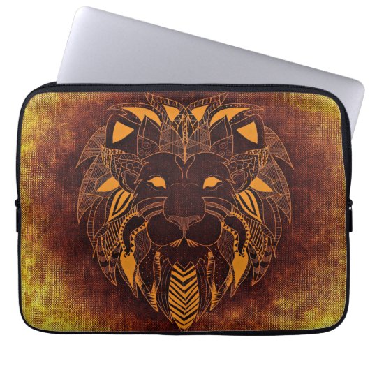 Rustiger Löwenkopf Laptopschutzhülle (Vorderseite)