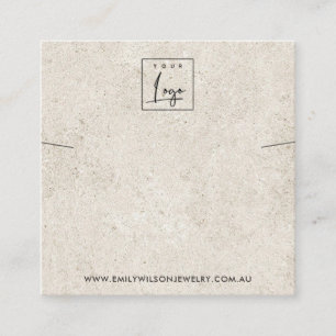 RUSTIK AUS WEISSER STUCKSCHEIBE QUADRATISCHE VISITENKARTE