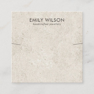 RUSTIK AUS WEISSER STUCKSCHEIBE QUADRATISCHE VISITENKARTE