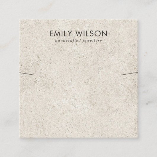RUSTIK AUS WEISSER STUCKSCHEIBE QUADRATISCHE VISITENKARTE (Vorderseite)