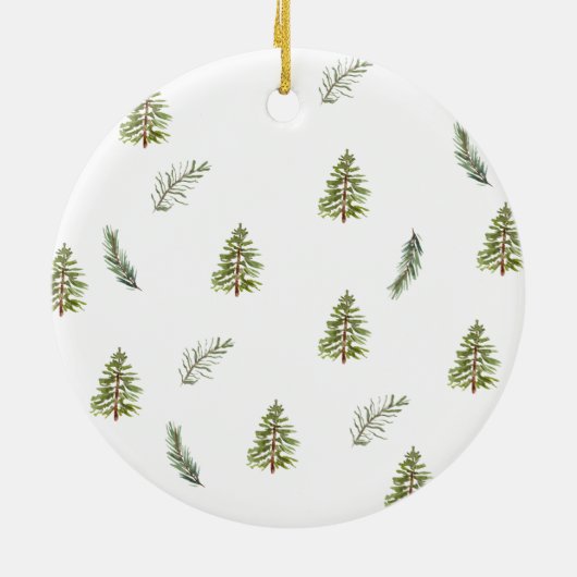 RUSTIK Bäume Nana und Papa Pine Erste Weihnachtsze Keramik Ornament (Hinten)