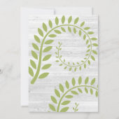 RUSTIK BOTANISCHER WHITEWASH TIMBER GEBURTSTAG EINLADUNG (Rückseite)