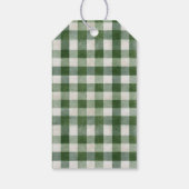 Rüstik Braun Creme Grün Weihnachtshirsch Geschenkanhänger (Rückseite)