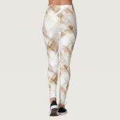 Rustik Creme Braun Streifen Leggings (Rückseite)