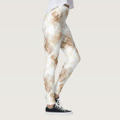 Rustik Creme Braun Streifen Leggings (Rechts)